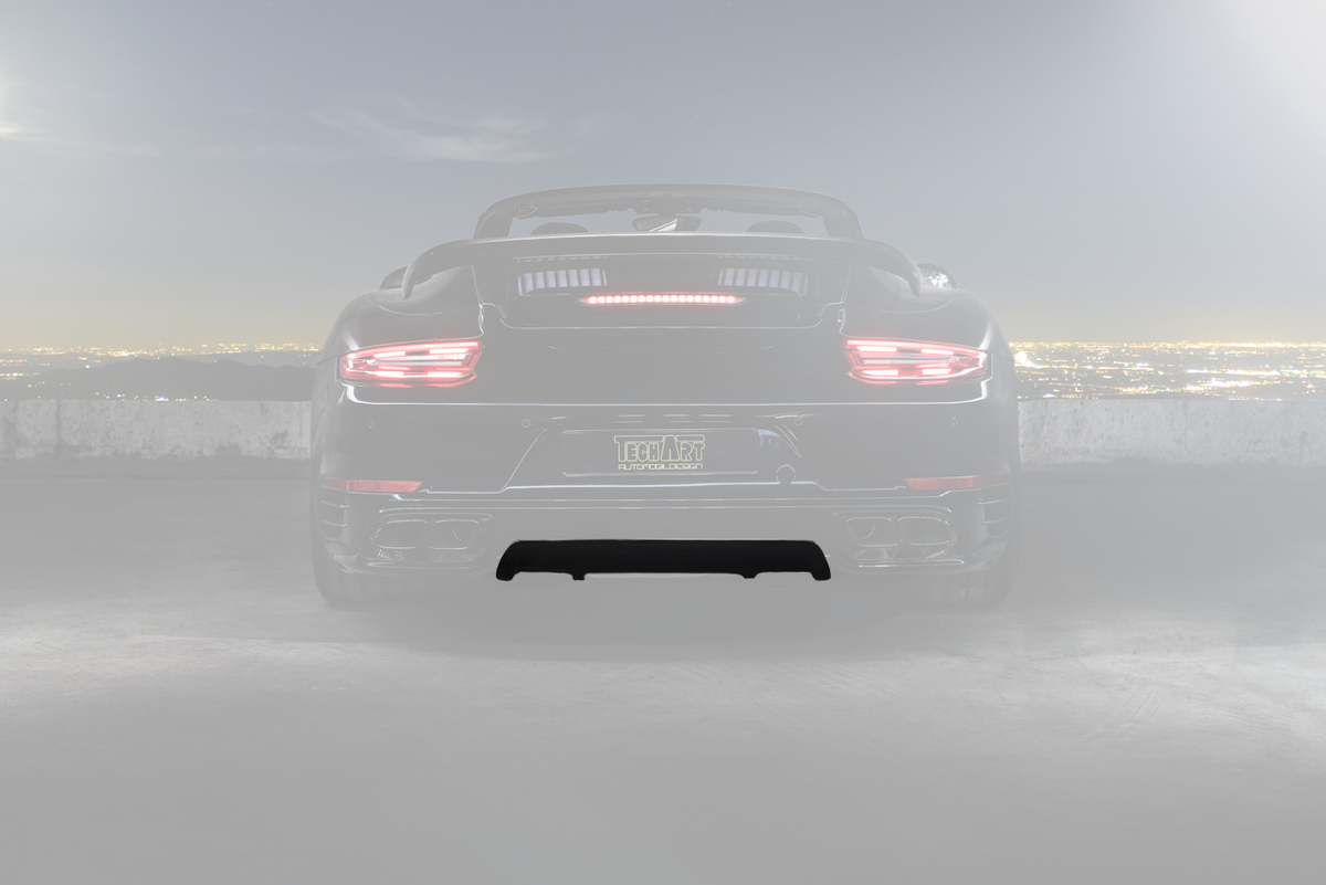 TECHART rear diffuser add-on fitted to Porsche 911 991.2 Turbo / Turbo S