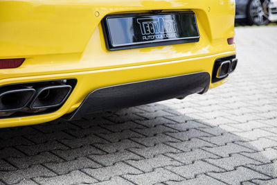 TECHART rear diffuser add-on fitted to Porsche 911 991.2 Turbo / Turbo S
