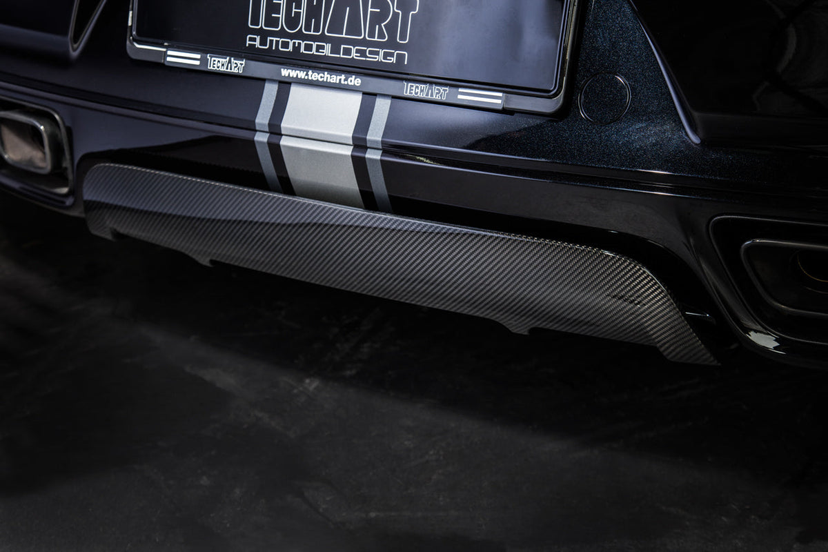 TECHART rear diffuser add-on fitted to Porsche 911 991.2 Turbo / Turbo S