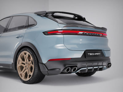 TECHART Four Fast Fins shown installed on the separately sold SportDesign rear diffuser; surrounding body and exhaust parts not included
