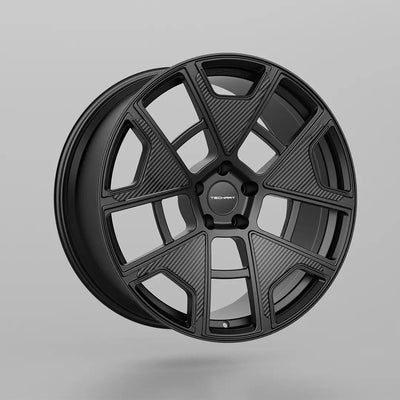 TECHART Surge carbon inlays shown fitted to a Daytona III wheel; wheel sold separately