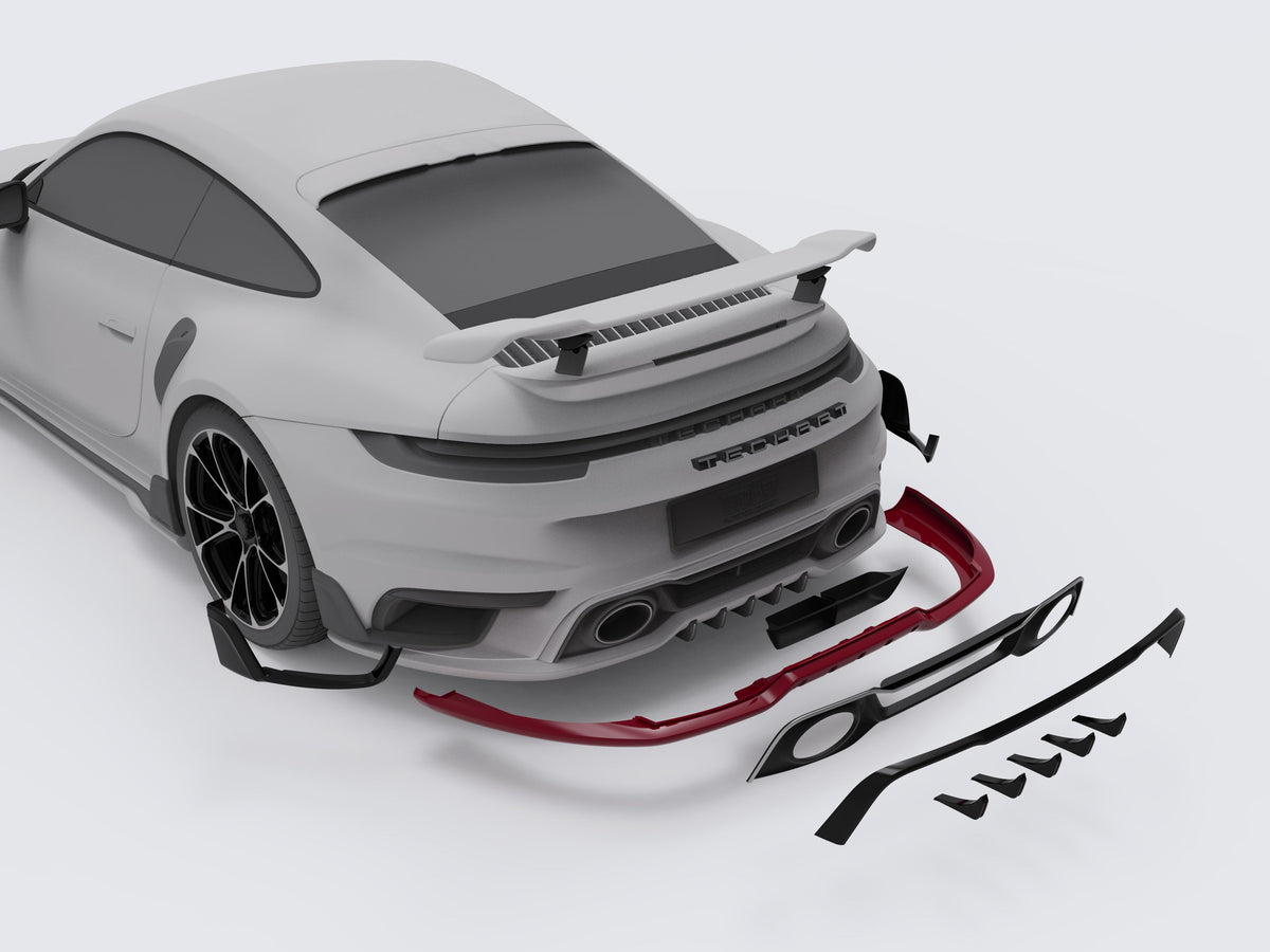 TECHART Rear Diffuser for Porsche 911 992.1 — diffuser detail
