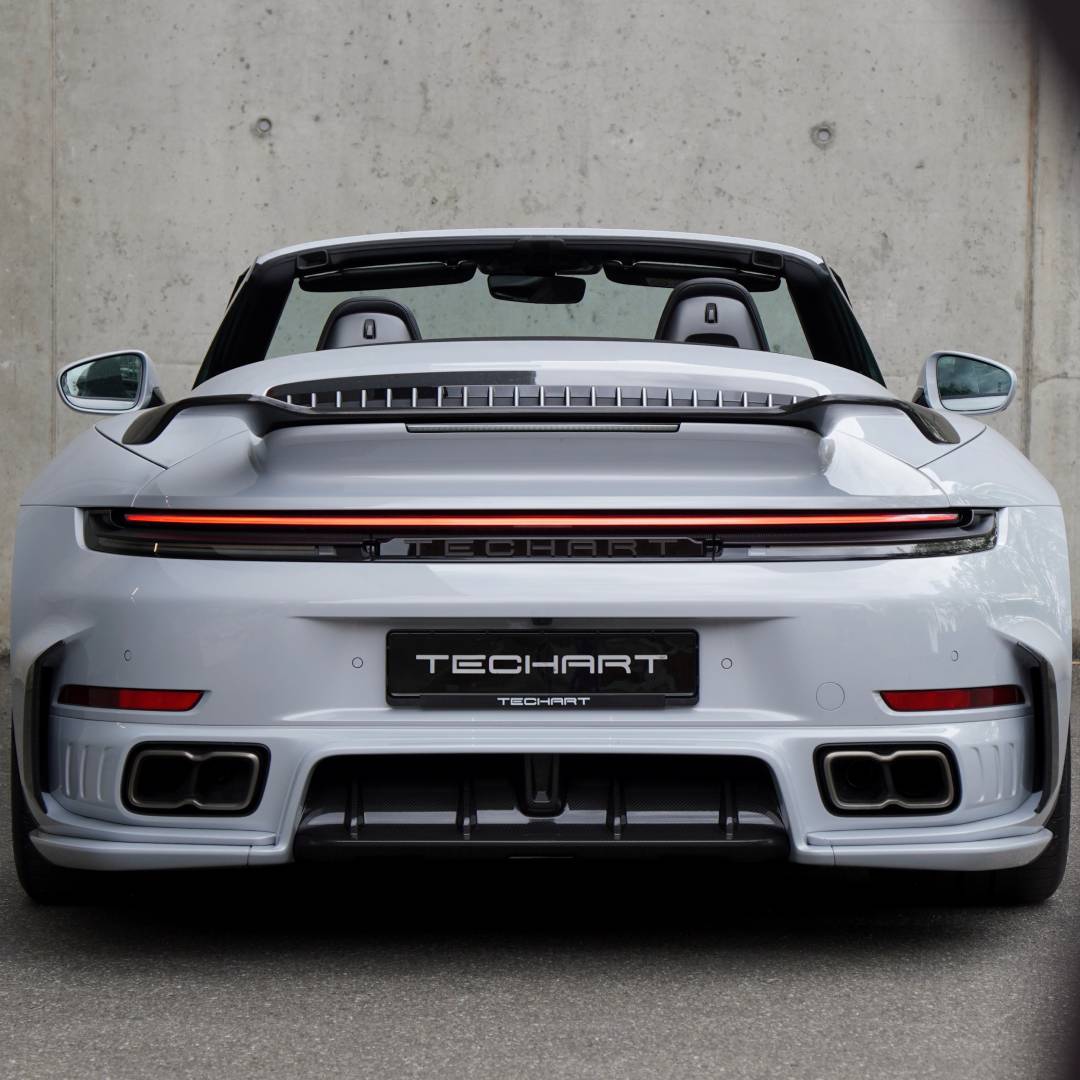 TECHART Rear Diffuser for Porsche 911 992.2 Turbo S — rear view 1