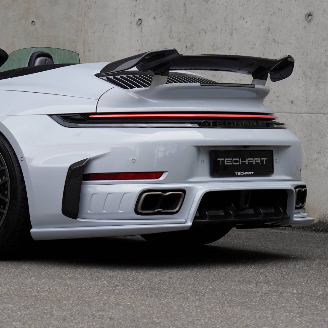 TECHART Rear Diffuser for Porsche 911 992.2 Turbo S — rear view 2