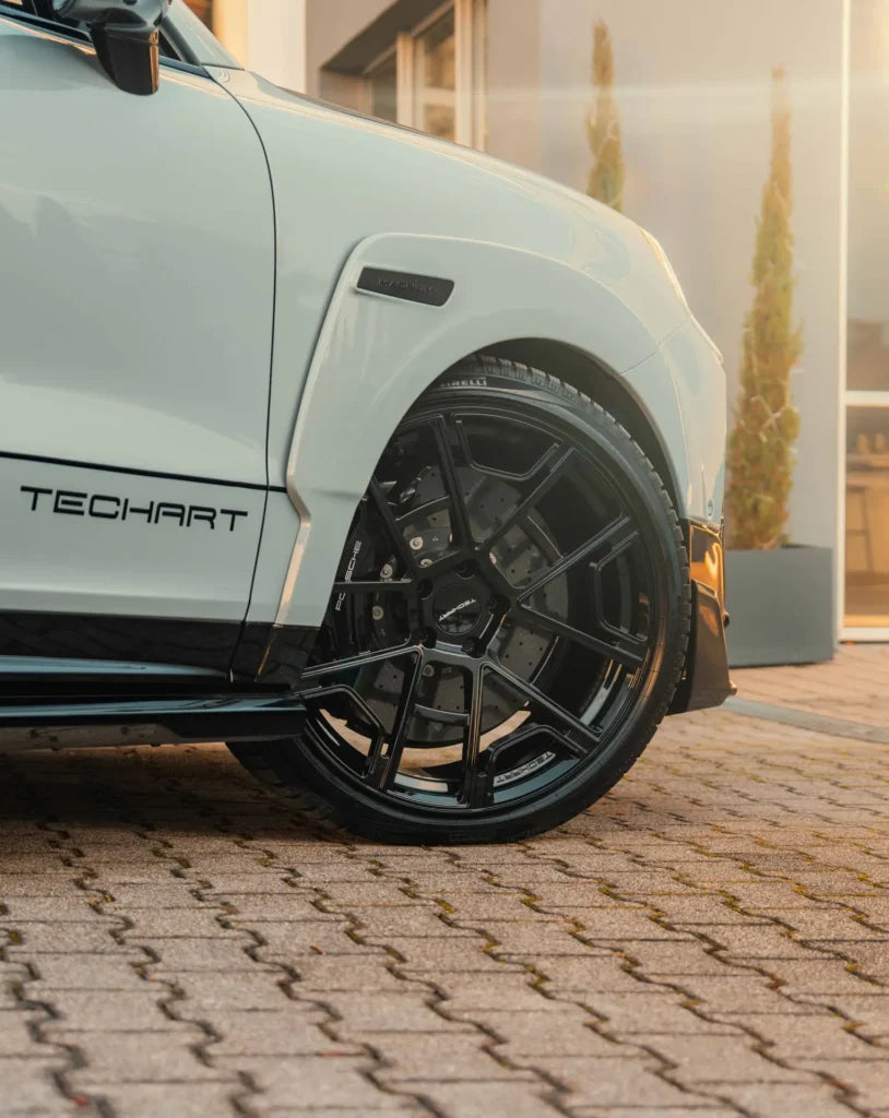 TECHART MAGNUM fender detail — installed view; other conversion parts shown are not included