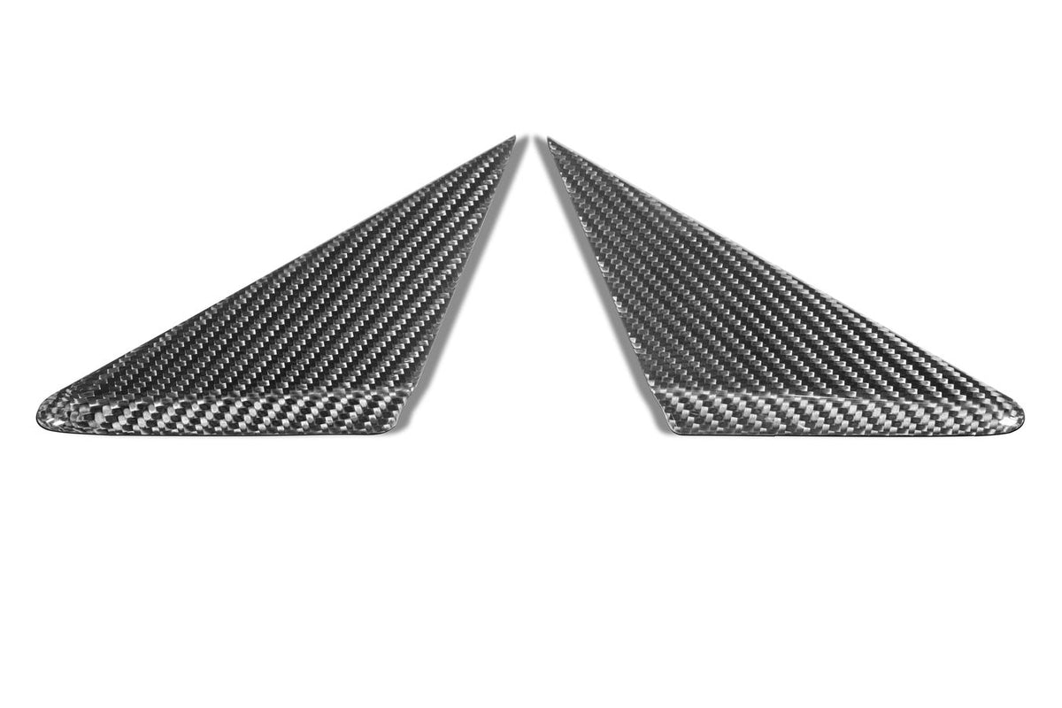 TECHART carbon window triangle trims, left and right