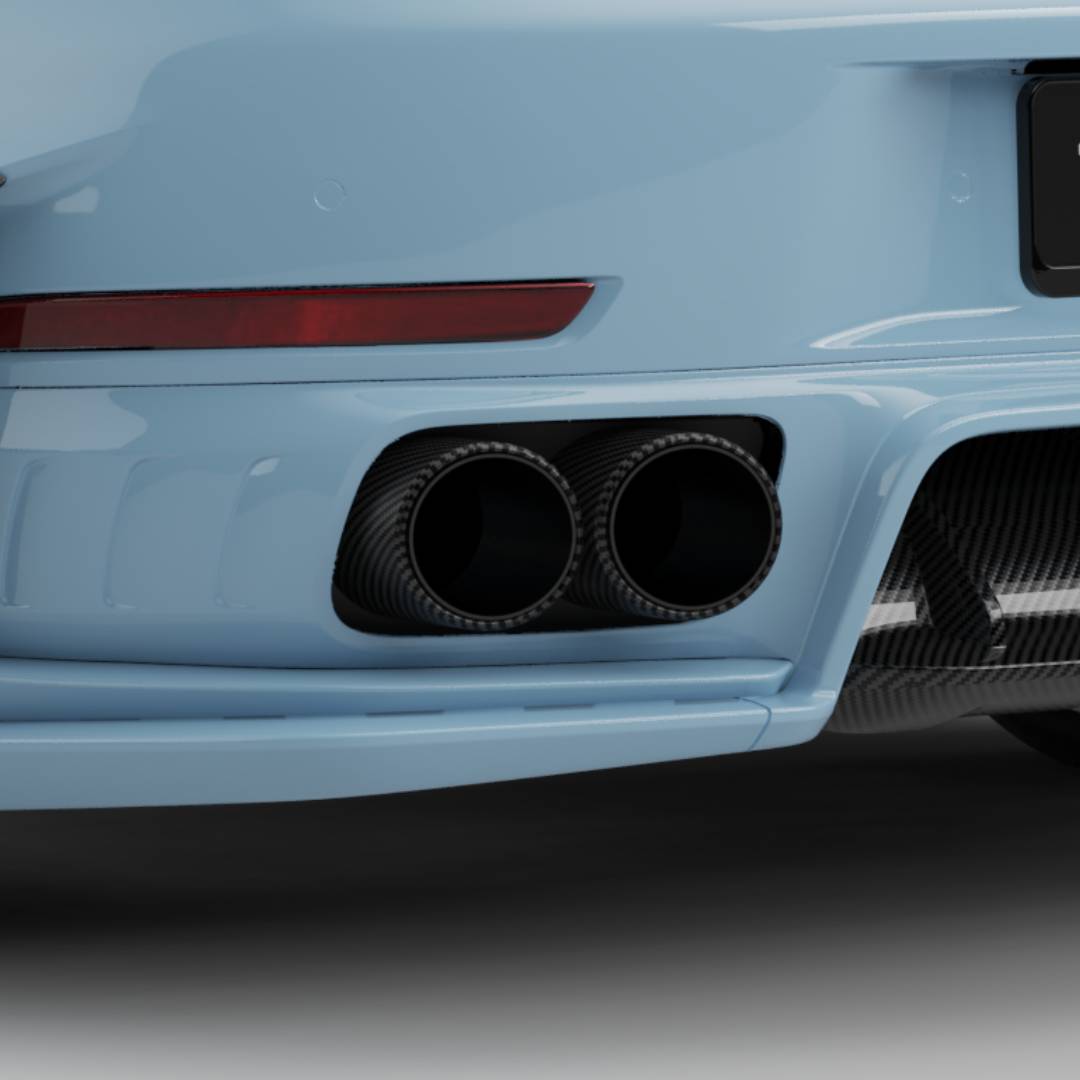 TECHART Carbon Tailpipes for Porsche 911 992.2 Turbo S