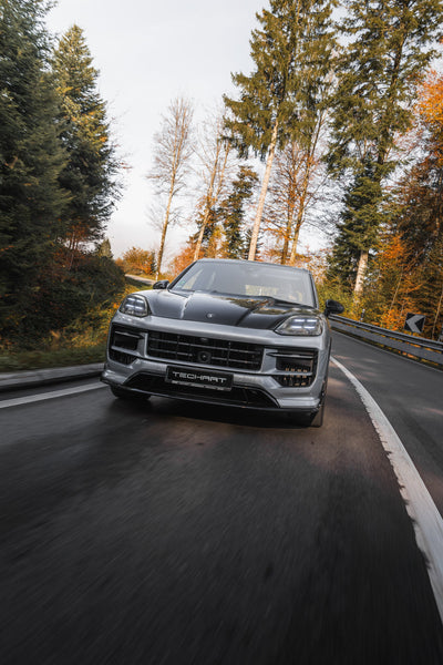 TECHART Front Spoiler I for Porsche Cayenne E3.1 / E3.2 — installed view