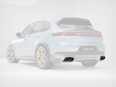 TECHART Titanium Tailpipe Kit with Carbon Trim for Porsche Cayenne E3.1 / E3.2