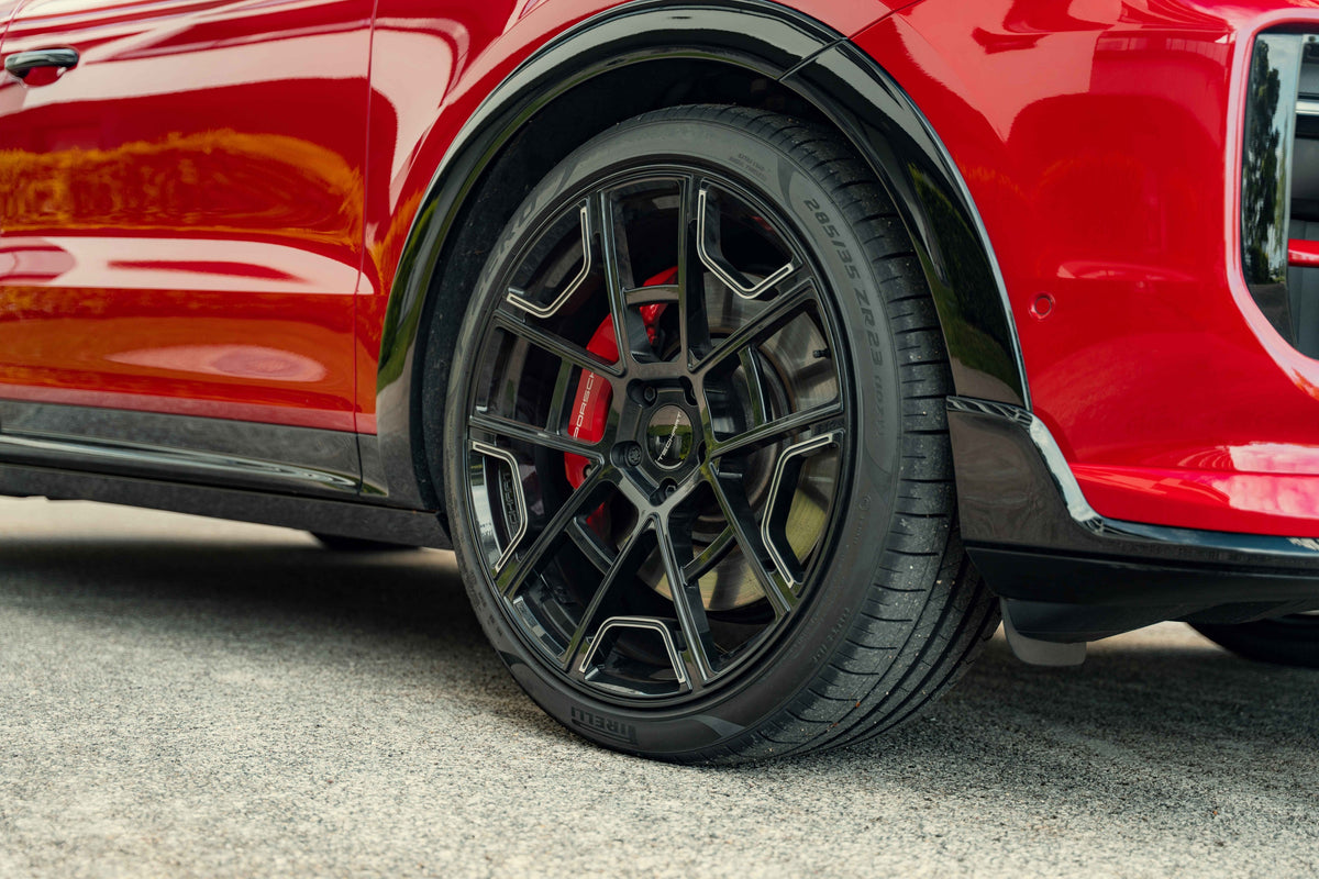 TECHART Daytona III 23-Inch Forged Wheel for Porsche Cayenne E3.2 — installed view