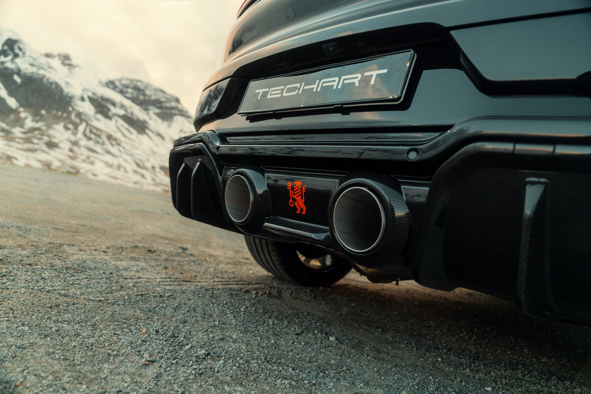 TECHART MAGNUM center-exit exhaust installed; body-kit components sold separately