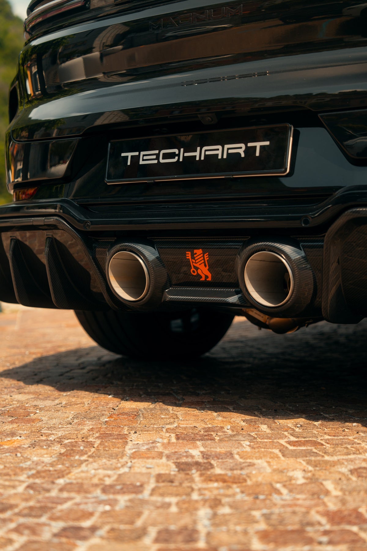TECHART MAGNUM center-exit exhaust installed; body-kit components sold separately